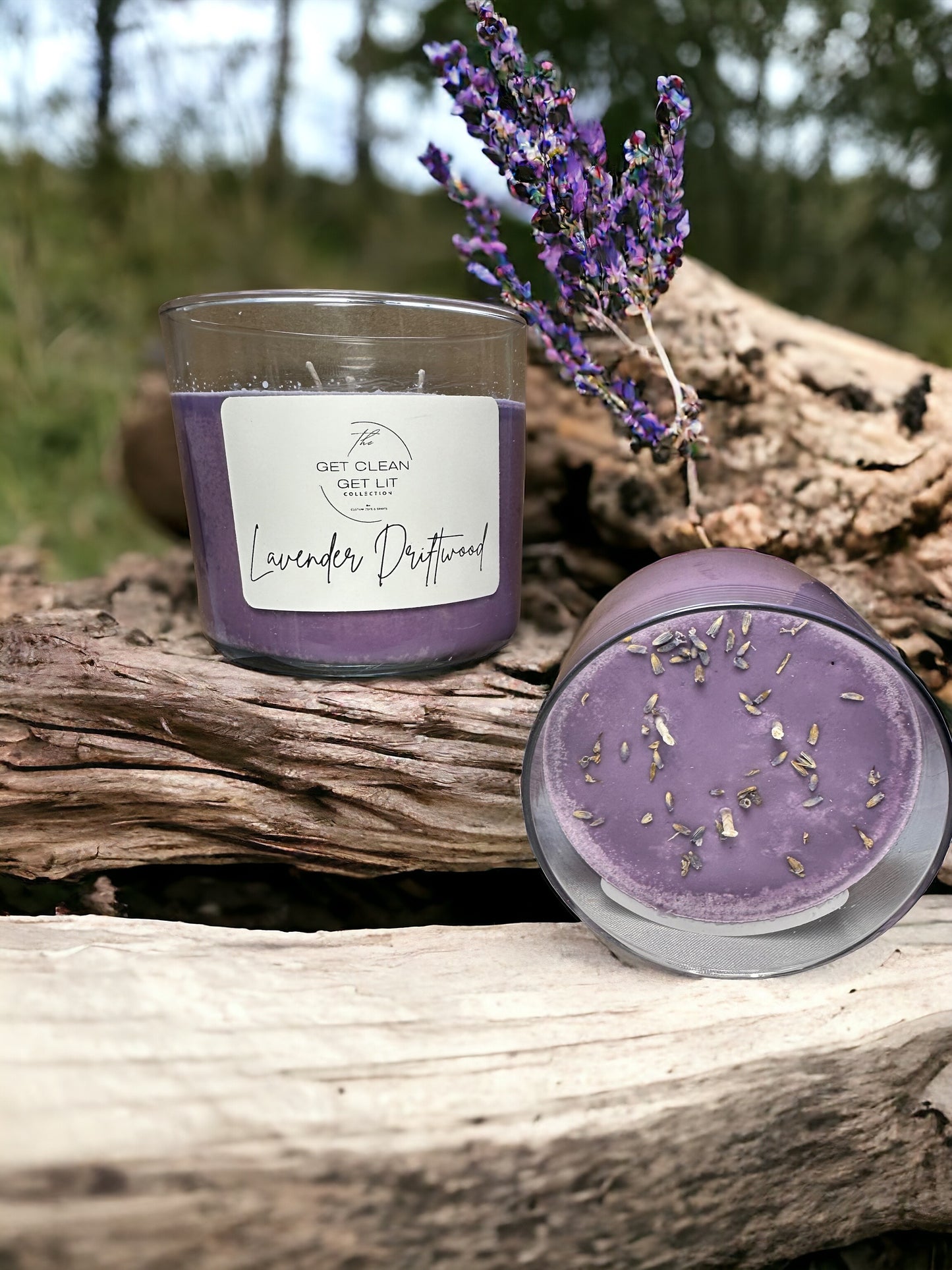 Lavender Driftwood Candle