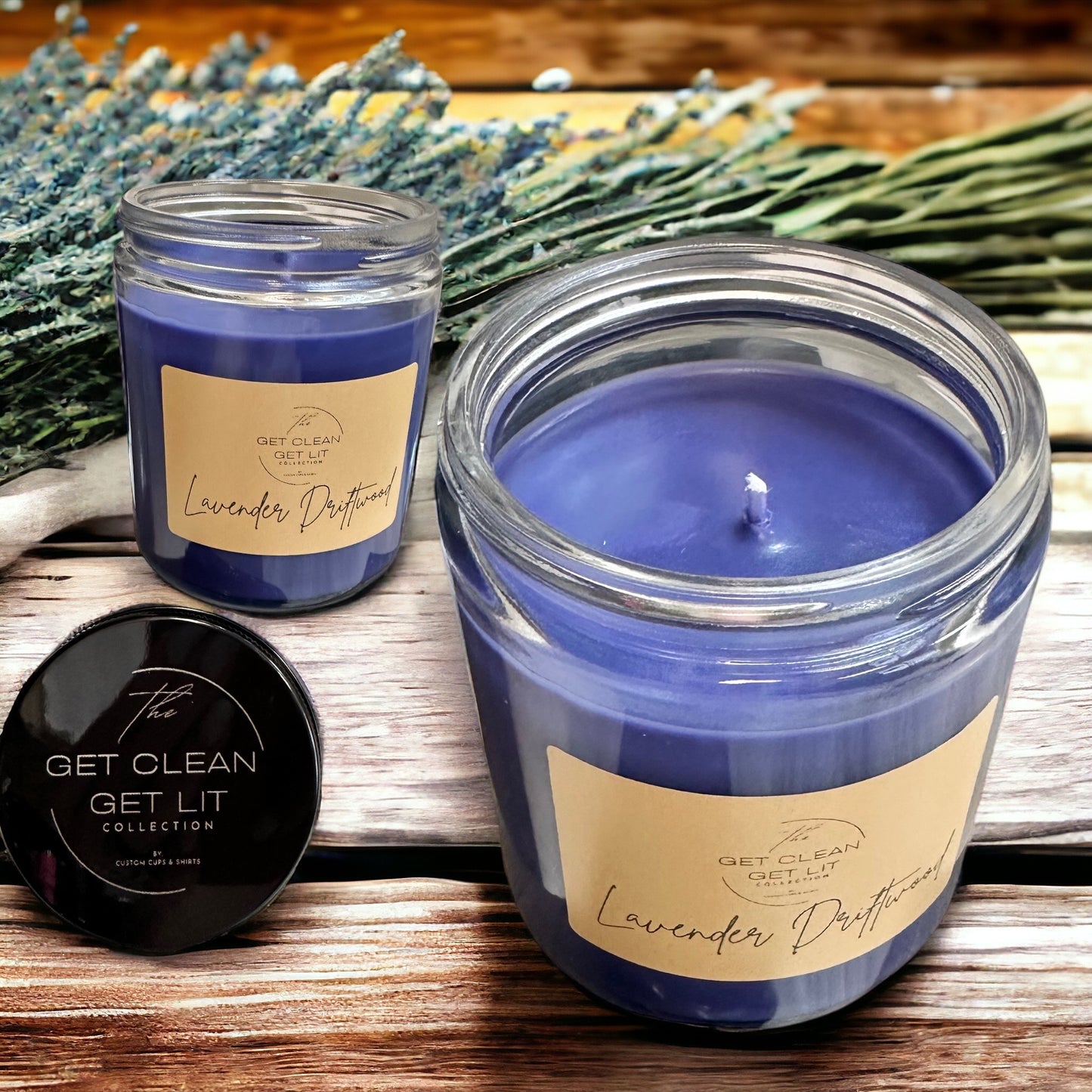 Lavender Driftwood Candle